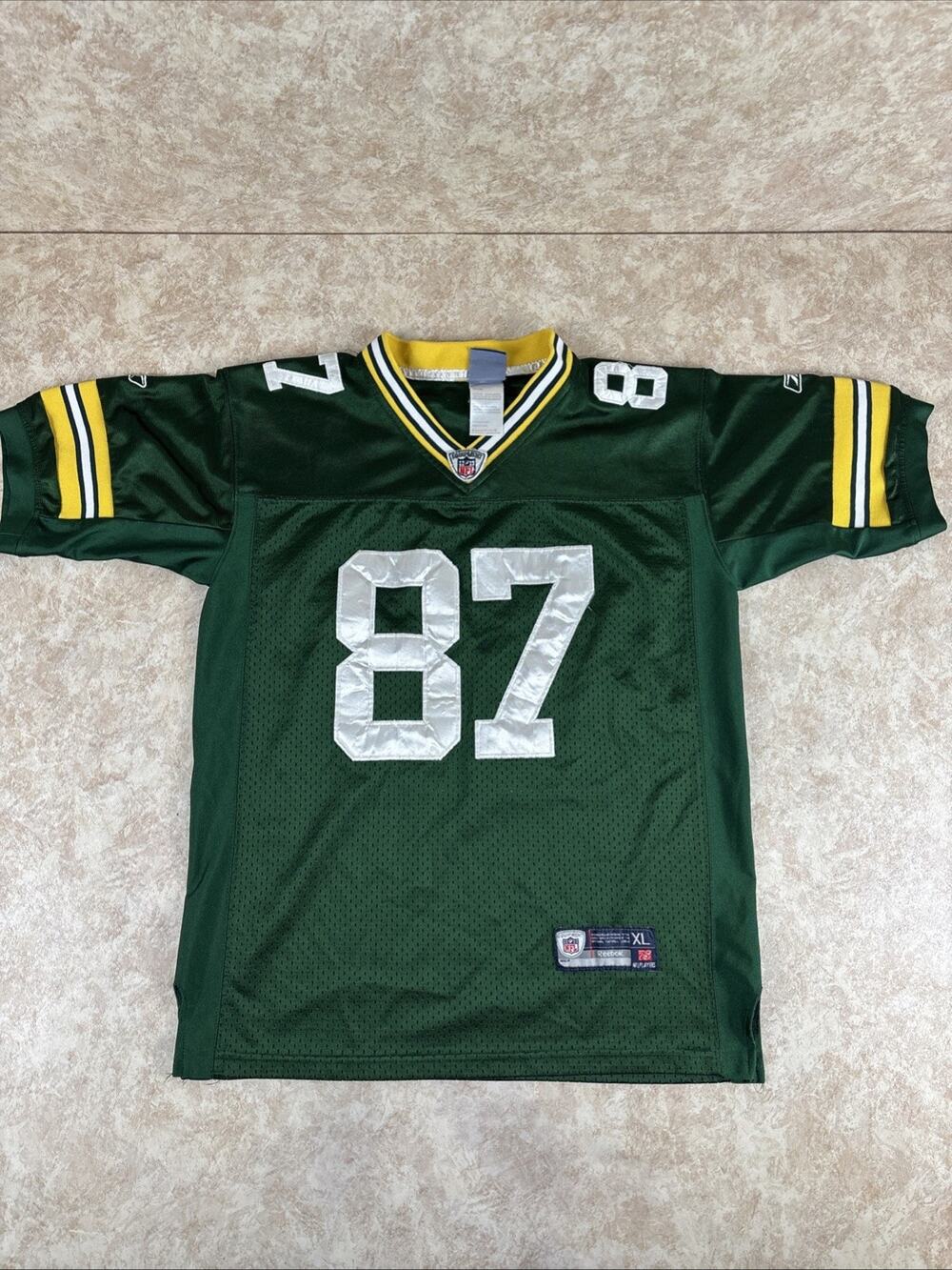 Green bay Packers Reebok On Field #87 Jordy Nelson Youth Jersey Size XL 18-20